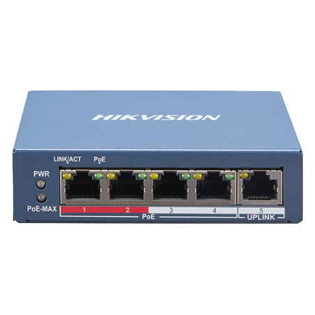 Switch 4 porturi PoE, 1 port uplink RJ45, SMART Management 